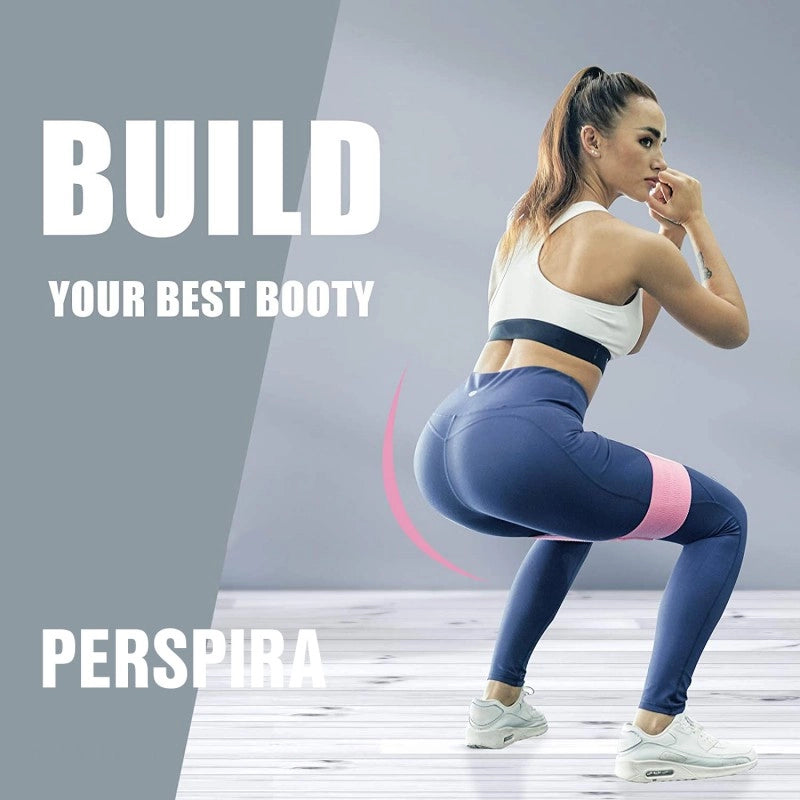 Set 3 Benzi Elastice de rezistență PERSPIRA. Suprafață antiderapantă. Excelente pentru antrenamentele picioarelor și spatelui