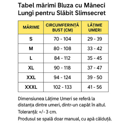 Bluza pentru Slăbit din Neopren cu Maneci Lungi SLIMSECRET
