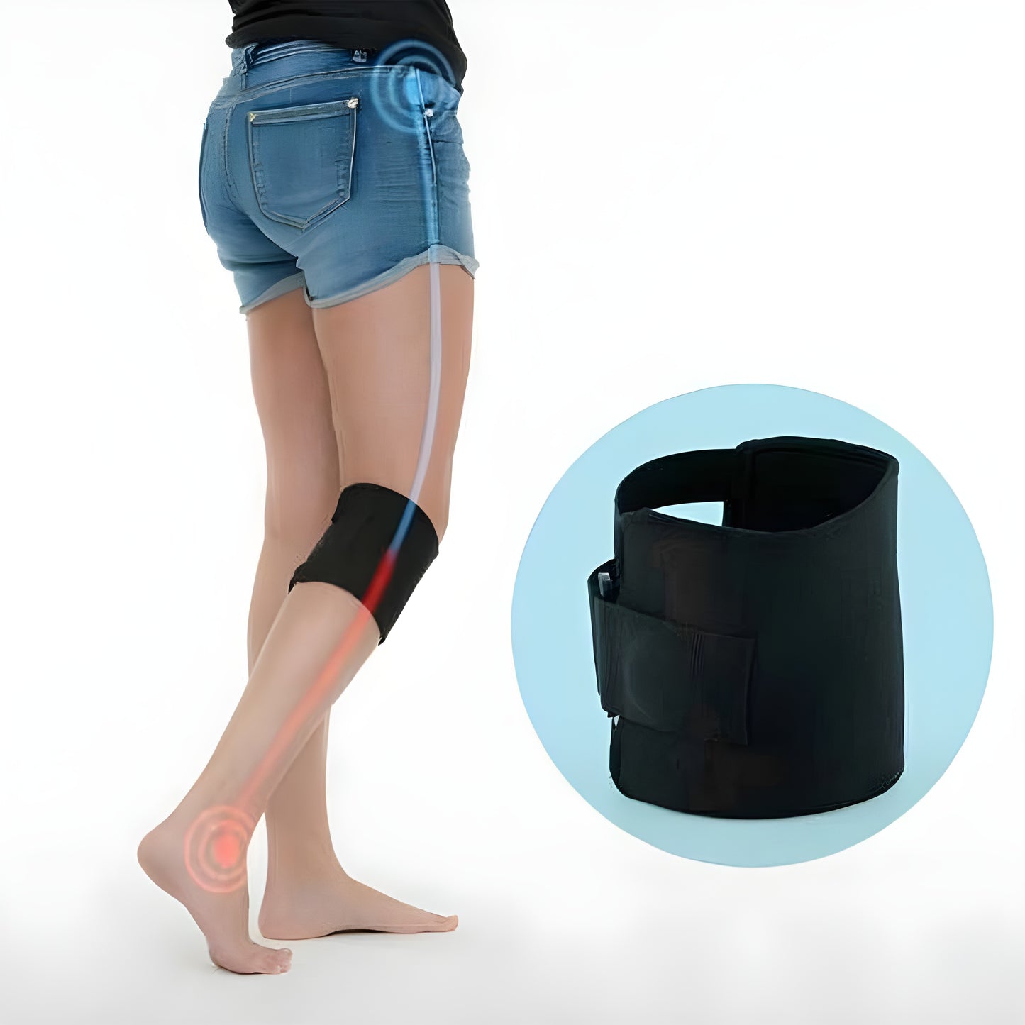 GENUNCHIERĂ DE PRESOPUNCTURĂ pentru ameliorarea durerilor sciatice, de spate, genunchi și șolduri