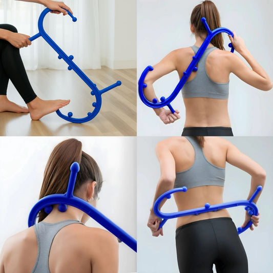 Bastonul Albastru BACKMED pentru Masaj Complet și Eficient (Include manual de utilizare în limba română)