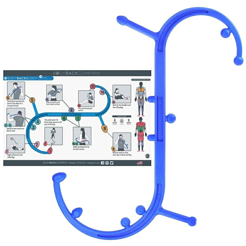 Bastonul Albastru BACKMED pentru Masaj Complet și Eficient (Include manual de utilizare în limba română)
