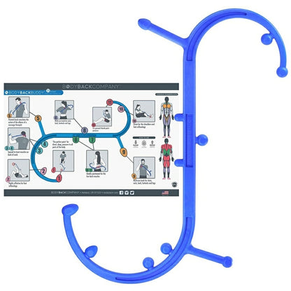Bastonul Albastru BACKMED pentru Masaj Complet și Eficient (Include manual de utilizare în limba română)