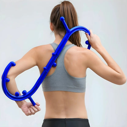 Bastonul Albastru BACKMED pentru Masaj Complet și Eficient (Include manual de utilizare în limba română)