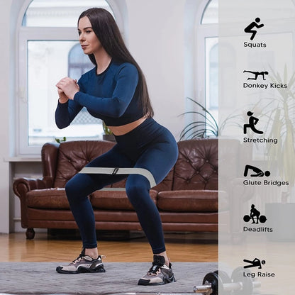 Set 3 Benzi Elastice de rezistență PERSPIRA. Suprafață antiderapantă. Excelente pentru antrenamentele picioarelor și spatelui