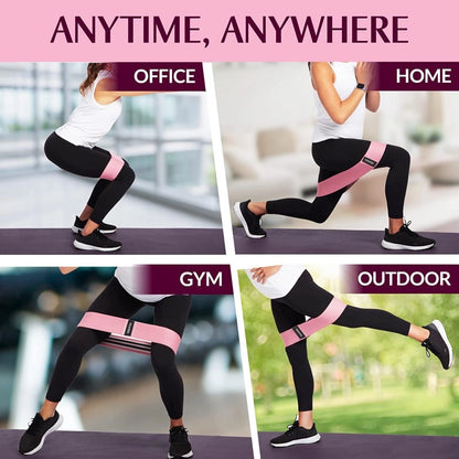 Set 3 Benzi Elastice de rezistență PERSPIRA. Suprafață antiderapantă. Excelente pentru antrenamentele picioarelor și spatelui