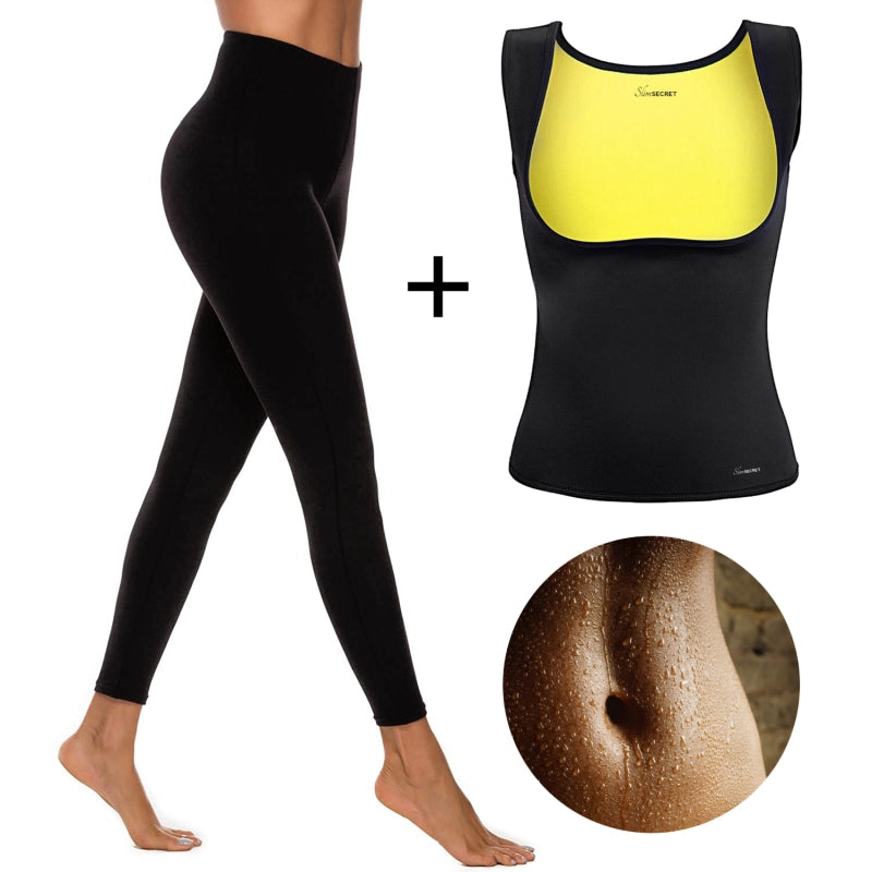 SET PROMO: Maiou pentru Slabit THERMO SHIRT SLIMSECRET + Pantaloni Hot Pants LONG SLIMSECRET