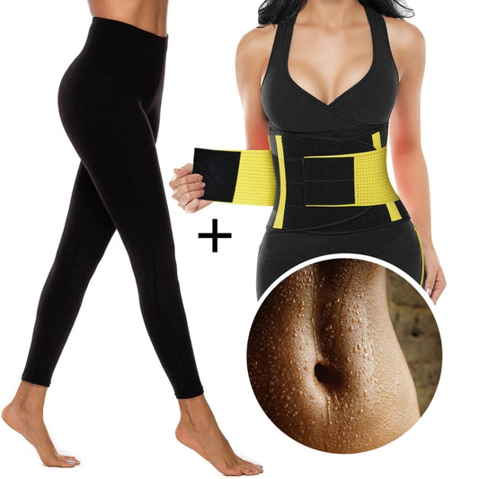 Costum pentru SLABIT: Pantaloni LUNGI HotPants LONG SLIMSECRET + Centura HOT CLEPSYDRA